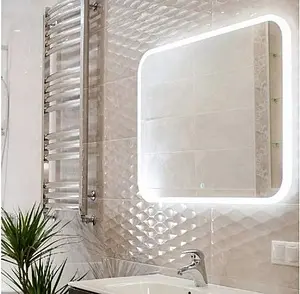 Зеркало с подсветкой Continent Demure Led 91.5 с часами белый ЗЛП95 Зеркало с подсветкой Continent Demure Led 91.5 с часами белый ЗЛП95, 2