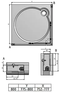 Душевое ограждение 800x800мм прозрачное стекло Roltechnik Exclusive Line ECS2L+ECS2P/800*800 black elox 560-800000L-05-02+560-800000P-05-02 Душевое ограждение 800x800мм прозрачное стекло Roltechnik Exclusive Line ECS2L+ECS2P/800*800 black elox 560-800000L-05-02+560-800000P-05-02, 2