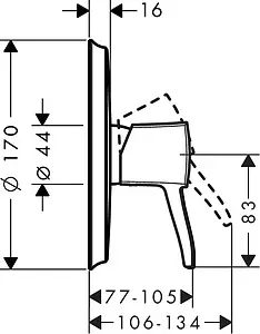 Смеситель для душа скрытого монтажа Hansgrohe Metropol Classic хром 31365000, 2