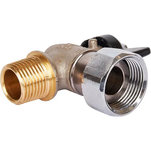 Кран шаровый с накидной гайкой угловой ½"н x ¾"нг Stout SVB-0010-001520