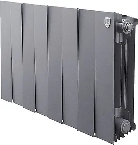 Радиатор биметаллический 8 секций Royal Thermo PianoForte 300 Silver Satin RTPSS30008, 1