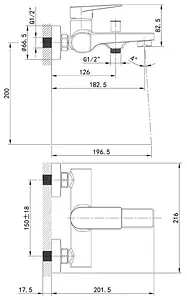 Смеситель для ванны IDDIS Bridge хром BRDSB00i02WA Смеситель для ванны IDDIS Bridge хром BRDSB00i02WA, 2