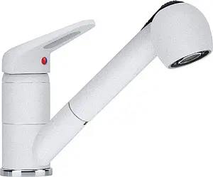 Смеситель для кухни с выдвижным изливом Franke Novara Plus pull-out белый 115.0470.669 Смеситель для кухни с выдвижным изливом Franke Novara Plus pull-out белый 115.0470.669, 1