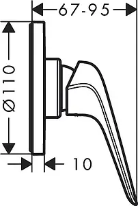 Смеситель для душа скрытого монтажа Hansgrohe Novus хром 71063000, 2