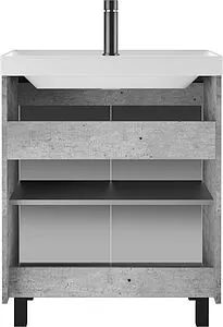 Тумба-умывальник напольный Домино Loft 70 бетон DL5607T+4627173210171, 5