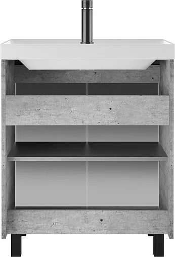 Тумба-умывальник напольный Домино Loft 70 бетон DL5607T+4627173210171