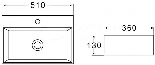 Раковина BelBagno 51 белый BB1340