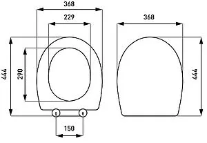Крышка-сиденье для унитаза с микролифтом Vitra Universal белый 805-003-009 Крышка-сиденье для унитаза с микролифтом Vitra Universal белый 805-003-009, 2