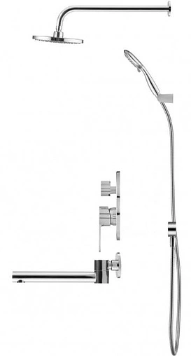 Душевая система со смесителем для ванны Swedbe Platta хром 5544