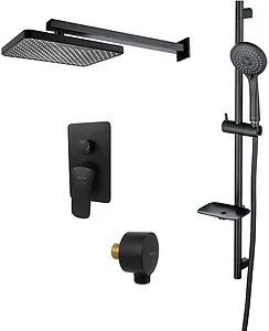 Душевая система со смесителем для душа Aquatek Вега чёрный матовый AQ1074MB Душевая система со смесителем для душа Aquatek Вега чёрный матовый AQ1074MB, 3