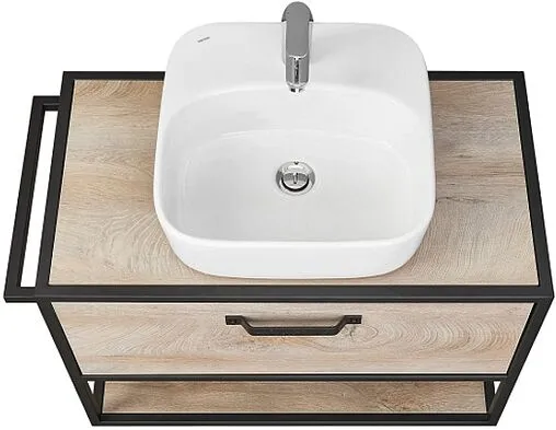 Тумба-умывальник подвесная Aquaton Лофт Фабрик 80 дуб эндгрейн 1A2424K2LTDU0