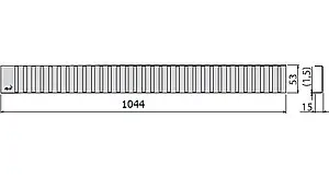 Решетка для лотка 1044мм AlcaPlast Line-1050M Решетка для лотка 1044мм AlcaPlast Line-1050M, 4