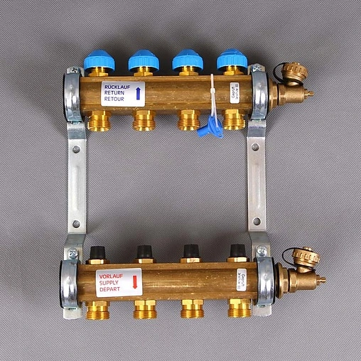 Группа коллекторная без расходомеров 4 отвода 1&quot;в/в x ¾&quot;ек Watts HKV 10004176
