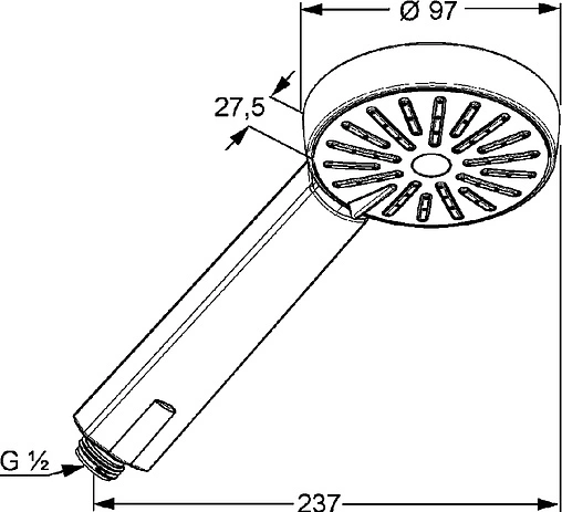 Лейка ручного душа Kludi A-QA хром 6560005-00