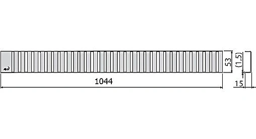 Решетка для лотка 1044мм AlcaPlast Line-1050M
