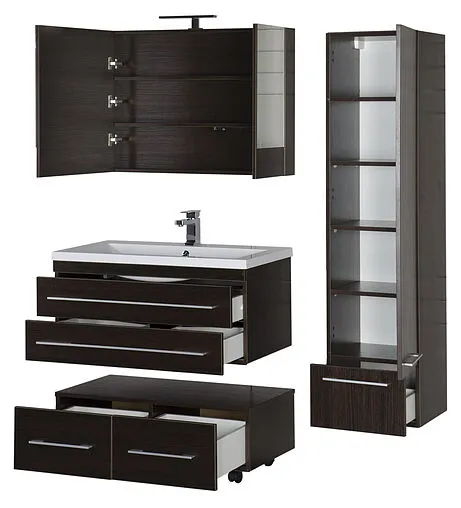 Шкаф-зеркало Aquanet Нота 90 L венге 00159110 Шкаф-зеркало Aquanet Нота 90 L венге 00159110