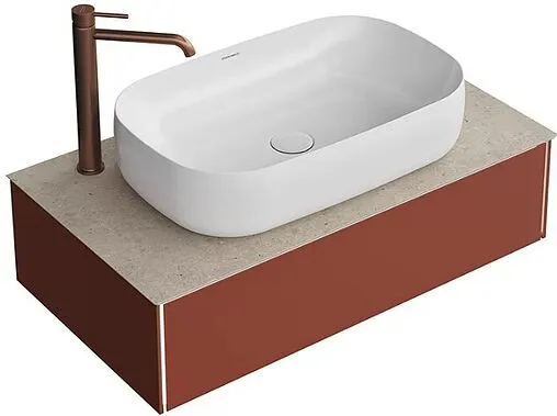 Тумба-умывальник подвесная Kerama Marazzi Magica 90 венецианский красный матовый MA.90.1\VR.M+MA.wb.42+