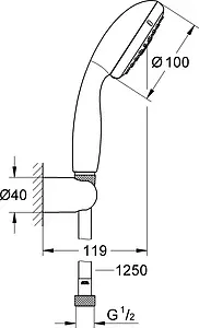 Душевой набор Grohe Tempesta New 100 II хром 27799001 Душевой набор Grohe Tempesta New 100 II хром 27799001, 2