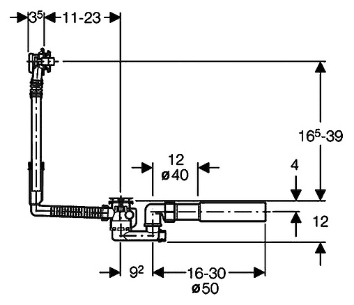Слив-перелив для ванны Geberit хром 150.520.21.1 Слив-перелив для ванны Geberit хром 150.520.21.1