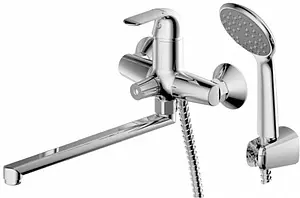 Смеситель для ванны с длинным изливом Bravat Fit хром F6135188CP-LB-RUS, 1