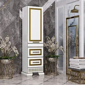 Шкаф-пенал напольный Opadiris Оникс 50 R белый Z0000005742, 3