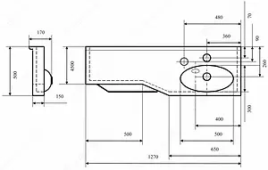Раковина Aquaton Отель 127 R белый 1A70123WOT01R, 2