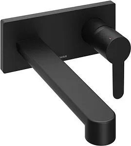 Смеситель для раковины из стены Ravak Puri чёрный матовый X070184 Смеситель для раковины из стены Ravak Puri чёрный матовый X070184, 1
