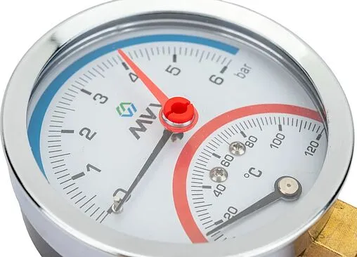 Термоманометр радиальный MVI 80мм 6 бар 120°С ½&quot; RTM.80.12006.04