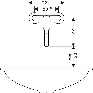 Смеситель для кухни настенный Hansgrohe Logis M31 1jet хром 71836000, 3