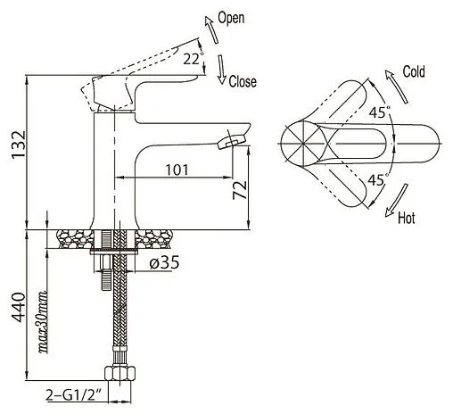 Смеситель для раковины BelBagno Reno хром REN-LVM25-CRM Смеситель для раковины BelBagno Reno хром REN-LVM25-CRM
