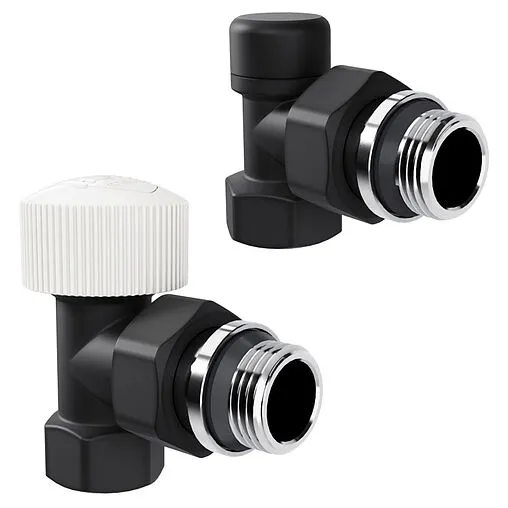 Комплект вентилей терморегулирующих угловых ½" в/н Royal Thermo Design черный RATVDU11212BL Комплект вентилей терморегулирующих угловых ½" в/н Royal Thermo Design черный RATVDU11212BL