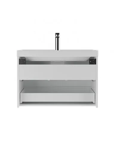 Тумба под умывальник подвесной Айсберг Веста 80 белый DV5917T