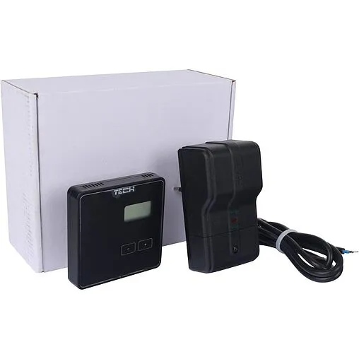 Беспроводной комнатный двухпозиционный регулятор котла TECH ST-294 v2 черный WG.11.0467