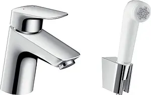Смеситель для раковины с гигиеническим душем Hansgrohe Logis 70 хром 71290000, 1