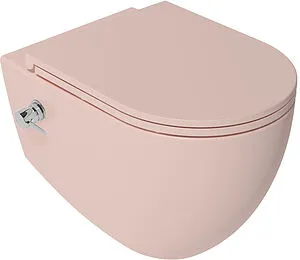 Унитаз подвесной безободковый с функцией биде и встроенным смесителем ISVEA Infinity лососевый 10NFS1005I-2S Унитаз подвесной безободковый с функцией биде и встроенным смесителем ISVEA Infinity лососевый 10NFS1005I-2S, 1