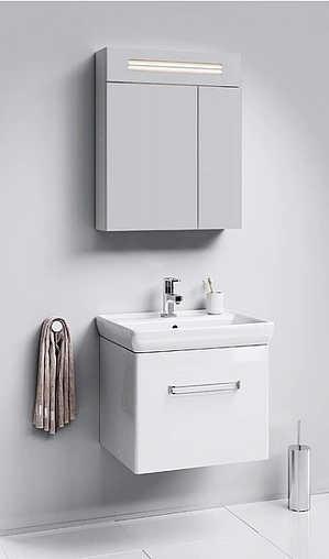 Тумба под умывальник подвесная Aqwella Neo 60 белый Neo.01.06/1