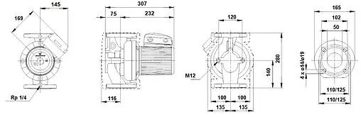 Насос циркуляционный Grundfos UPS 50-120 F 96402103