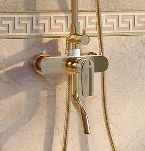 Душевая система со смесителем для ванны IDDIS Cloud жёлтое золото CLOWG00i06, 5