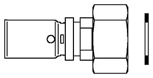 Муфта пресс с накидной гайкой 20мм x ¾"нг Oventrop Cofit P 1512165 Муфта пресс с накидной гайкой 20мм x ¾"нг Oventrop Cofit P 1512165, 2