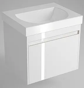 Тумба-умывальник подвесная Kerama Marazzi Buongiorno 60 европейский белый BGN.60.1+1\WHT.UK+BG.wb.60 Тумба-умывальник подвесная Kerama Marazzi Buongiorno 60 европейский белый BGN.60.1+1\WHT.UK+BG.wb.60, 1