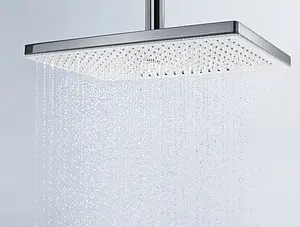 Лейка верхнего душа с потолочным креплением Hansgrohe Rainmaker Select 460 1jet черное стекло/хром 24002600, 5