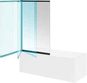 Шторка на ванну 1000мм прозрачное стекло Kerama Marazzi Vetro 100 VE.100.BSD.BLK.M, 4