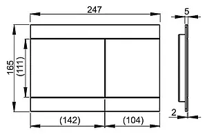 Клавиша смыва для унитаза AlcaPlast FLAT FUN хром матовый Клавиша смыва для унитаза AlcaPlast FLAT FUN хром матовый, 2