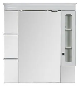Шкаф-зеркало Aquanet Греция new белый 110 171544, 3