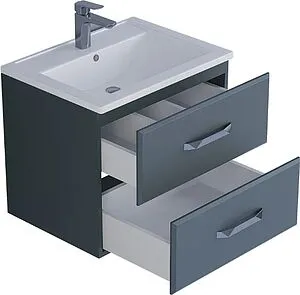 Тумба-умывальник подвесная Uperwood Foster 60 серый графит 291020539 Тумба-умывальник подвесная Uperwood Foster 60 серый графит 291020539, 5