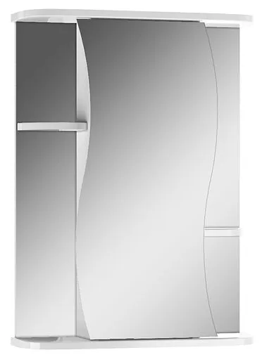 Шкаф-зеркало Айсберг Волна 2-50 R белый DA1037HZ