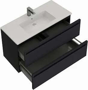 Тумба-умывальник подвесная Allen Brau Eclipse 2.0 100 антрацит 1.E1003.AM 2.0+, 3