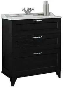 Тумба под умывальник напольная Aquaton Леон 65 H ясень чёрный 1A194601LBPT0, 1