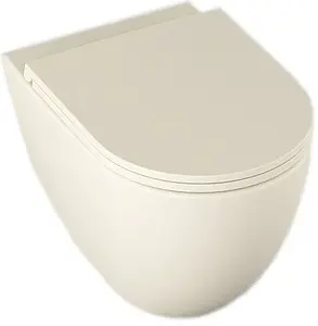 Унитаз подвесной безободковый ISVEA Infinity слоновая кость 10NF02001SV-2K Унитаз подвесной безободковый ISVEA Infinity слоновая кость 10NF02001SV-2K, 1