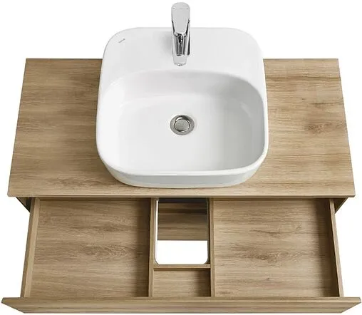 Тумба-умывальник подвесная Aquaton Либерти 100 дуб эльвезия 1A2796K4LYC70